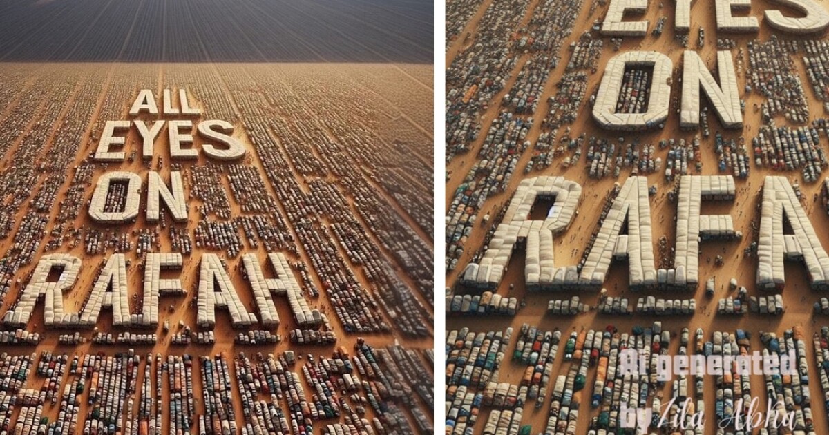 'All eyes on Rafah' is the most viral AI image on the internet.  Two artists are asking for credit