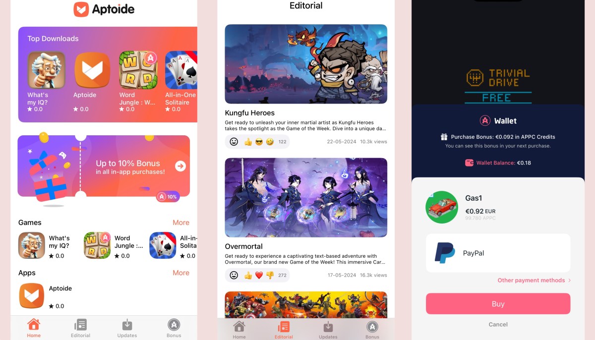 Aptoide launches its alternative iOS game store in the EU |  TechCrunch